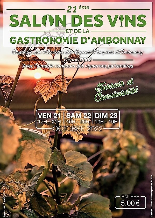 Affiche du Salon des vins et de la gastronomie d'Ambonnay 2022