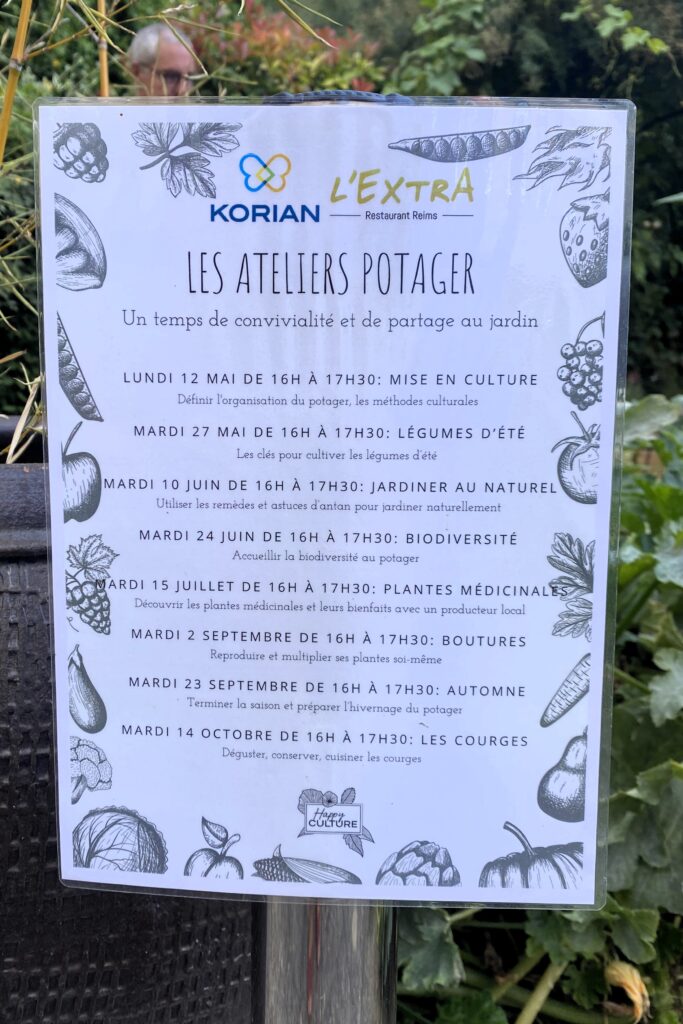 Ateliers proposés au potager
