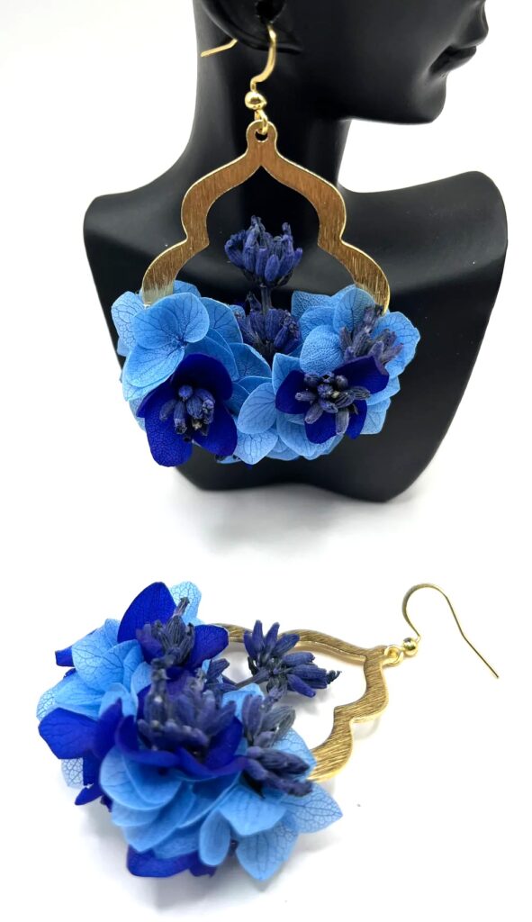 Boucles d'oreilles fleurs stabilisées, Mon Jardin Bulle, Lauriane DHUNE
