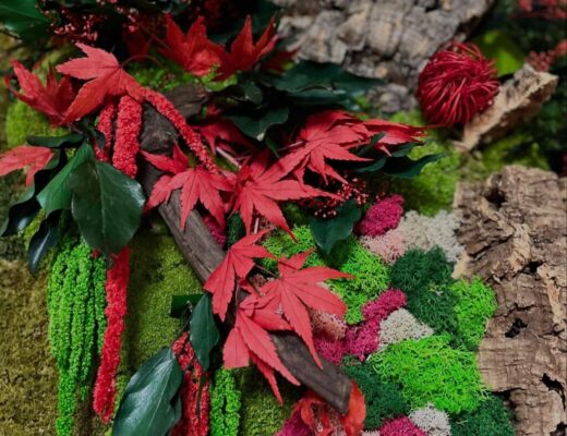 Gros plan de tableau en végétal stabilisé, Mon Jardin Bulle